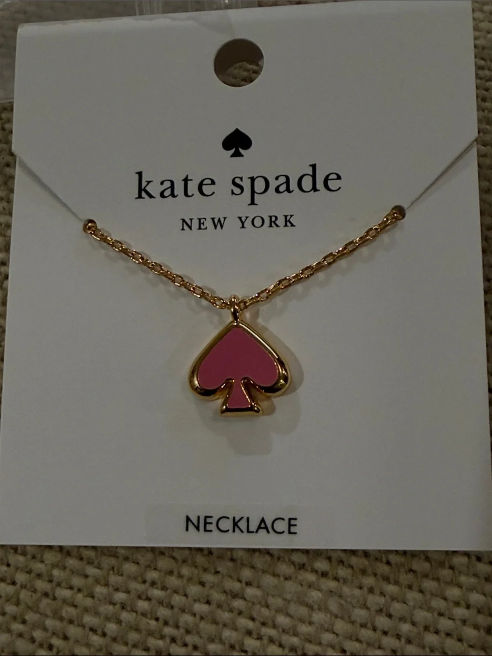 kate spade Everyday Spade Enamel Surf Pink Mini Pendant/NWT